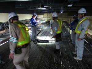 現場の作業構台の確認