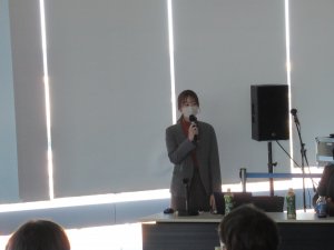 北菱電興㈱谷氏の講演会の様子