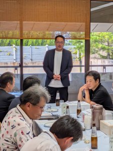 優勝者の丸和電業中西氏の挨拶